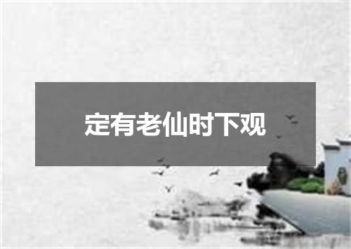 定有老仙时下观