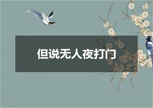 但说无人夜打门