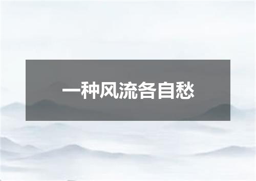 一种风流各自愁