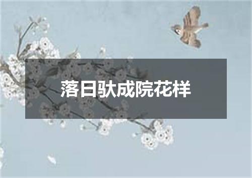 落日驮成院花样