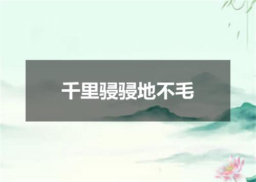 千里骎骎地不毛