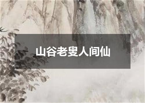 山谷老叟人间仙