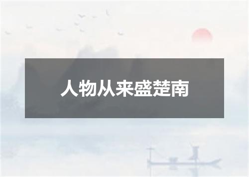 人物从来盛楚南