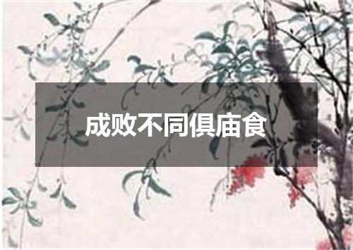 成败不同俱庙食