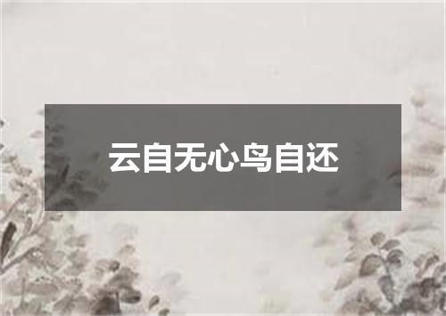 云自无心鸟自还