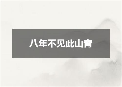 八年不见此山青