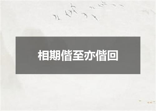 相期偕至亦偕回