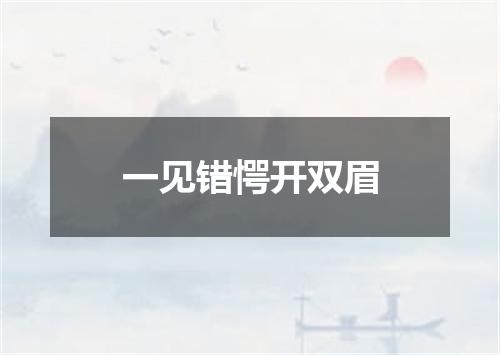一见错愕开双眉