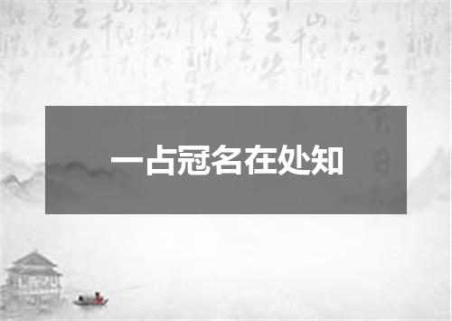 一占冠名在处知