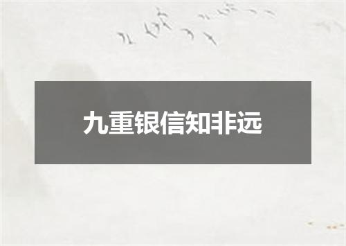 九重银信知非远