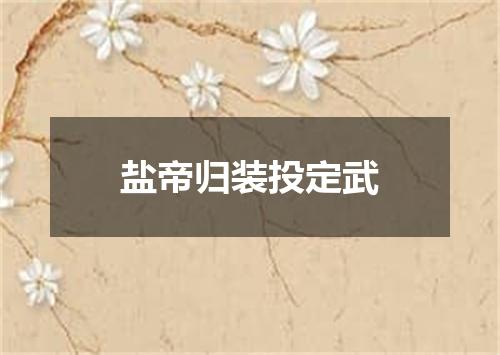盐帝归装投定武