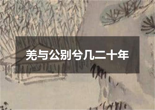 羌与公别兮几二十年