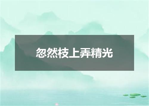 忽然枝上弄精光