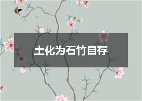 土化为石竹自存