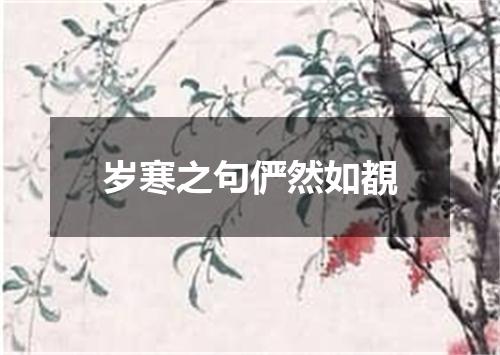 岁寒之句俨然如覩