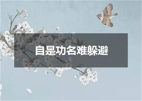 自是功名难躲避