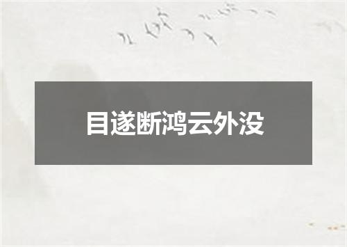 目遂断鸿云外没