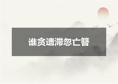 谁贪遗滞忽亡簪