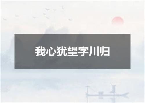 我心犹望字川归