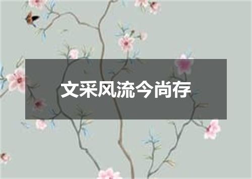 文采风流今尚存
