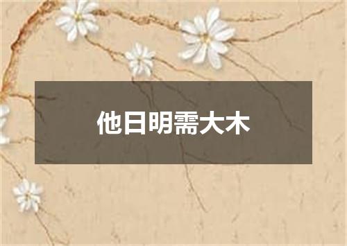 他日明需大木