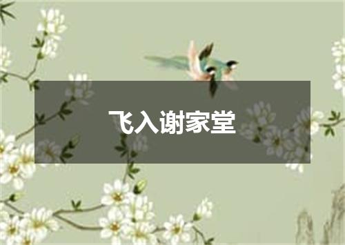 飞入谢家堂