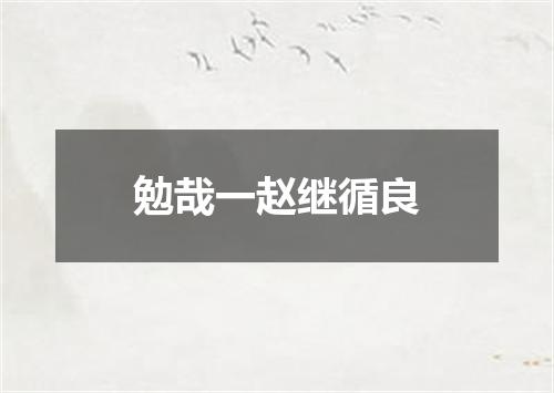 勉哉一赵继循良