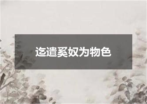 迄遣奚奴为物色