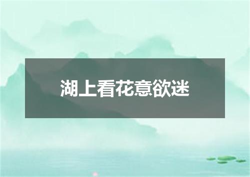 湖上看花意欲迷