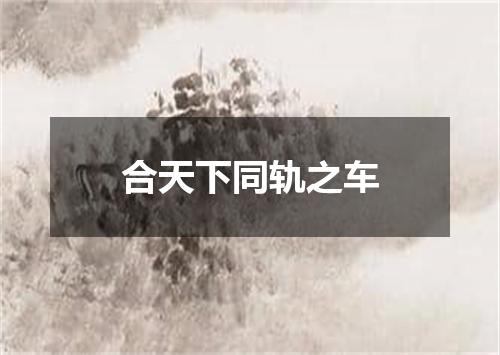 合天下同轨之车