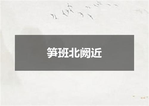 笋班北阙近