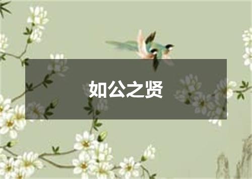 如公之贤