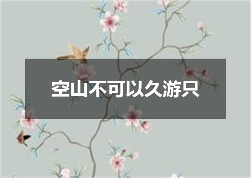 空山不可以久游只