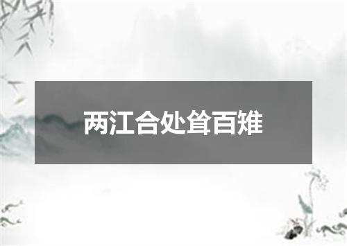 两江合处耸百雉