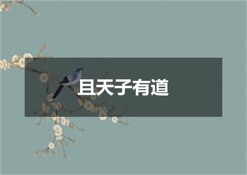 且天子有道
