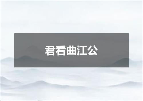 君看曲江公
