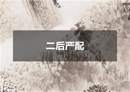 二后严配