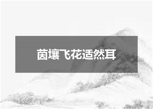 茵壤飞花适然耳