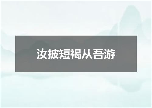 汝披短褐从吾游