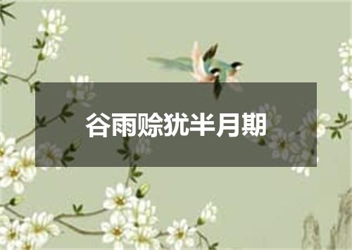 谷雨赊犹半月期