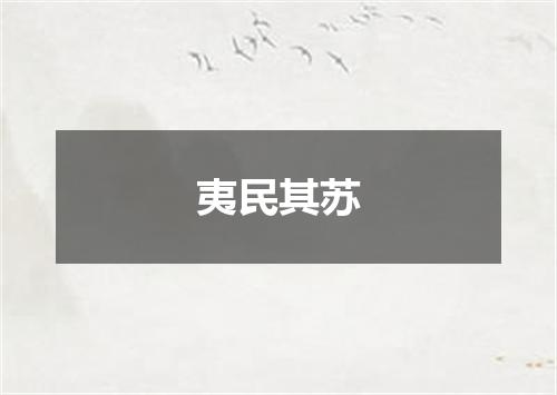 夷民其苏