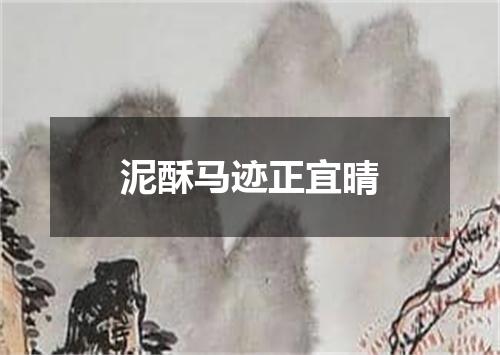 泥酥马迹正宜晴