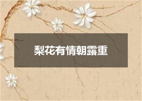 梨花有情朝露重