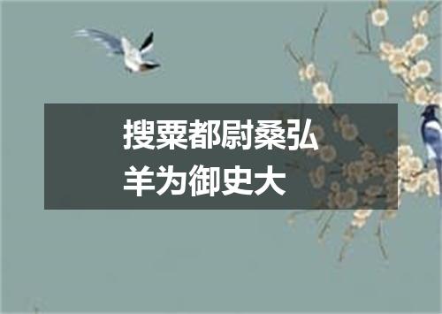 搜粟都尉桑弘羊为御史大