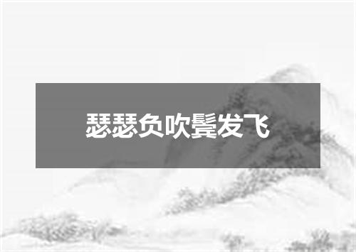 瑟瑟负吹鬓发飞