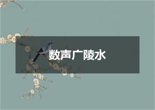 数声广陵水