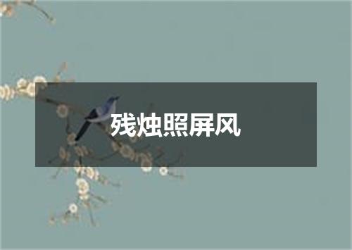 残烛照屏风