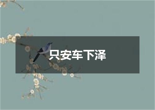 只安车下泽