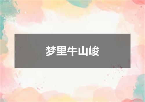 梦里牛山峻