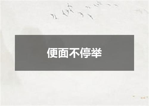 便面不停举